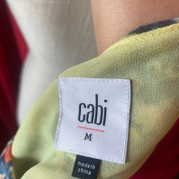 ❌sold❌ CABI FLORAL TUNIC TOP MEDIUM - Picture 4 of 5